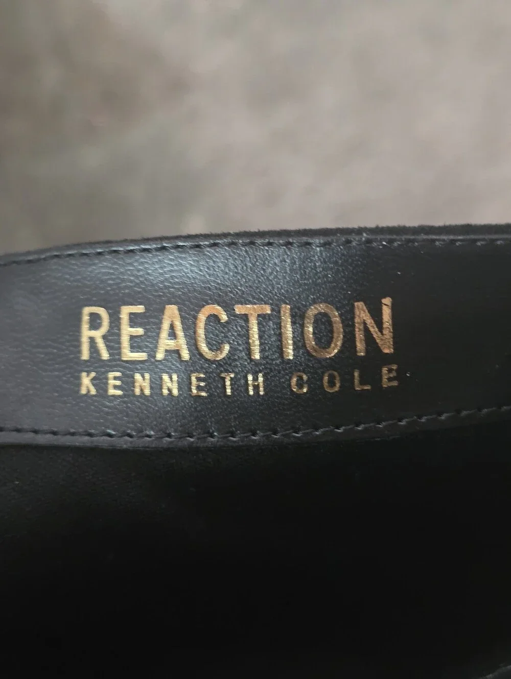 Kennth Cole Reaction Black Suede Knee-High Block Heel Boots